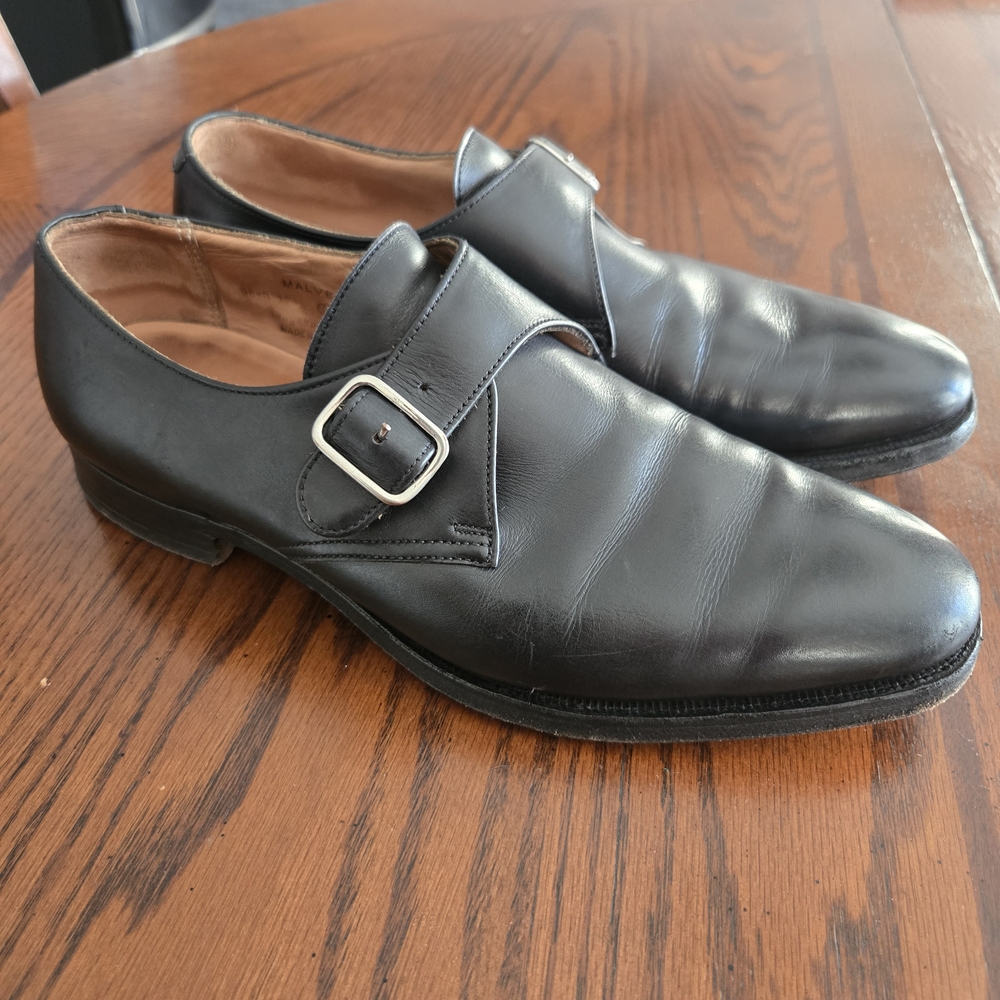 CROCKETT & JONES "Malvern" Black Monk Strap Shoes UK 6.5 US 7.5 E - Picture 5 of 11